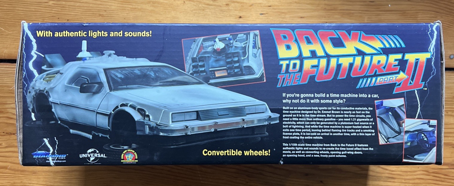 Back to the Future 2 Time Machine 1/15th Scale Frozen Hover DeLorean Brand New