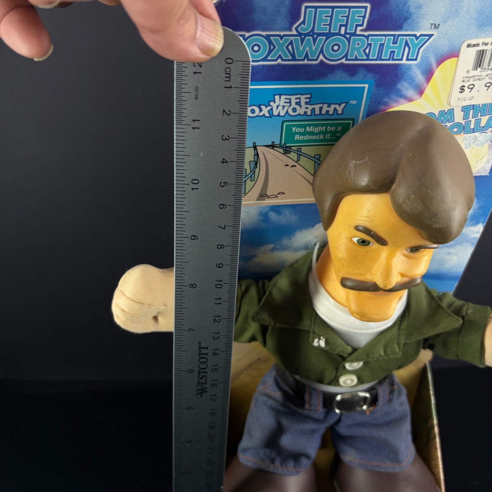 Jeff Foxworthy Talking Doll 12&Prime; Soft Bodied Plush W/ Denim Outfit & Working Box