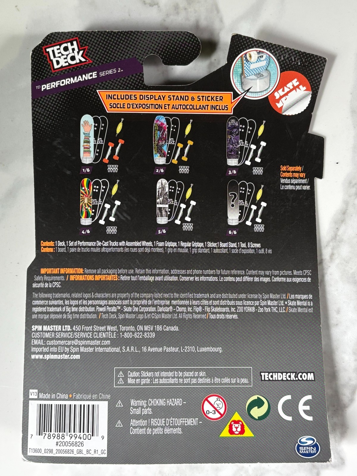 Tech Deck TD Performance Series Skate Mental Skateboard 1/6
