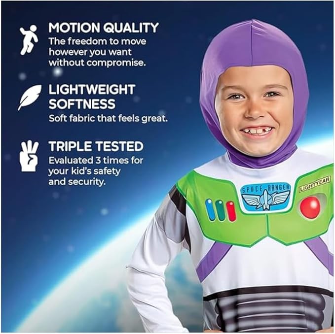 Disney Official Classic Buzz Lightyear Costume Kids 7-8 YEARS