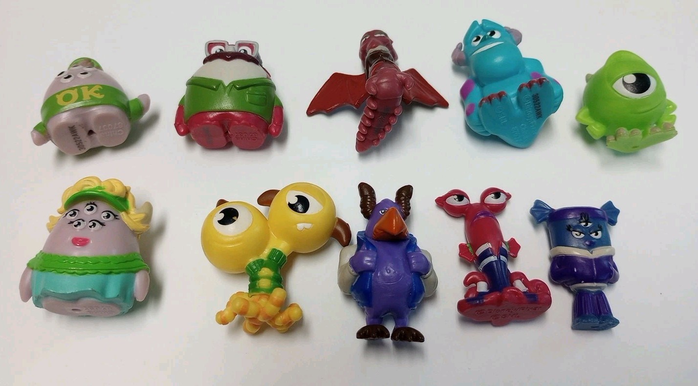 Monsters University Mini Figures Characters 1&Prime;-2&Prime; PVC Lot 10 Disney Pixar