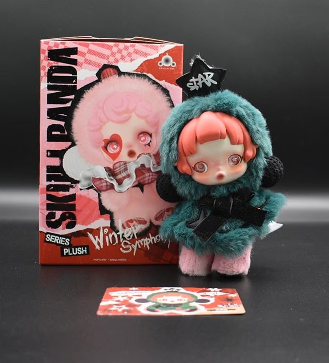 POP MART SKULLPANDA Winter Symphony Plush Dolls Partita Open Box in Sealed Bag