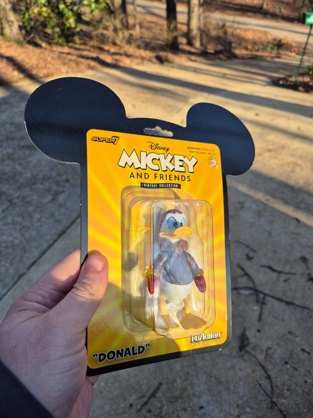 Super 7 ReAction Figure PLUTO Disney Mickey Mouse Donald Duck Goofy damaged card