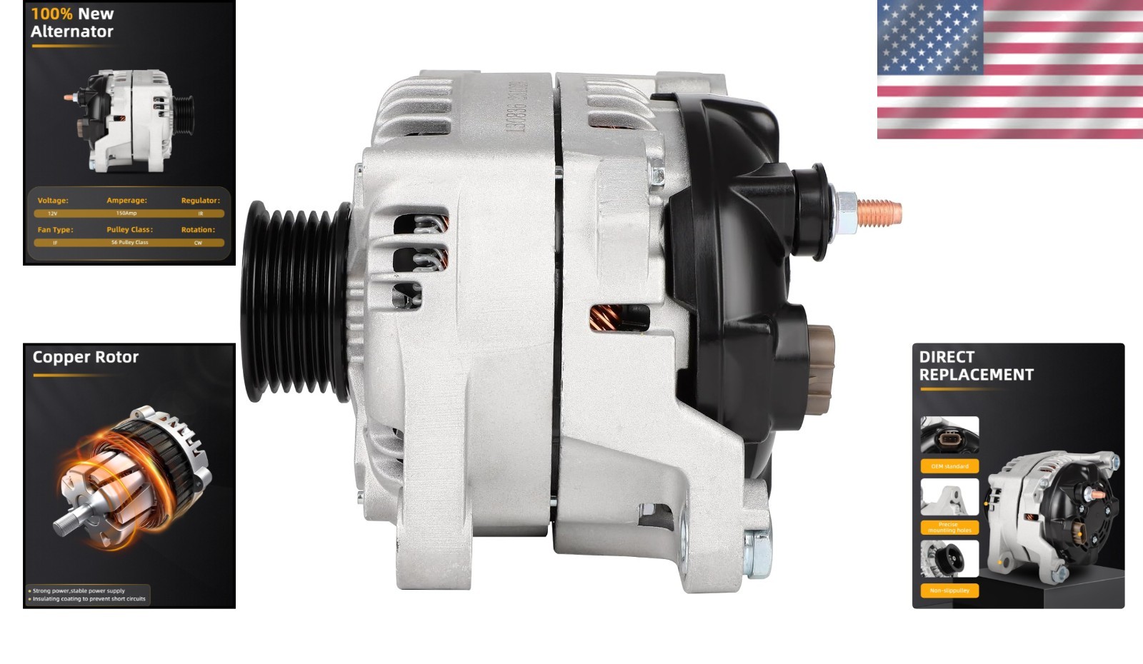 High-Performance Alternator 11953 for Hyundai & Kia=`-~