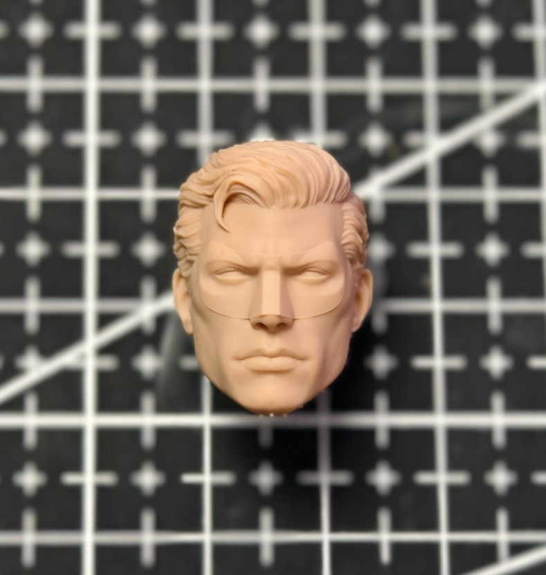 Unpainted Blank 1/12 Green Light Man Head Sculpt Model For 6&Prime; Action Figure Toy