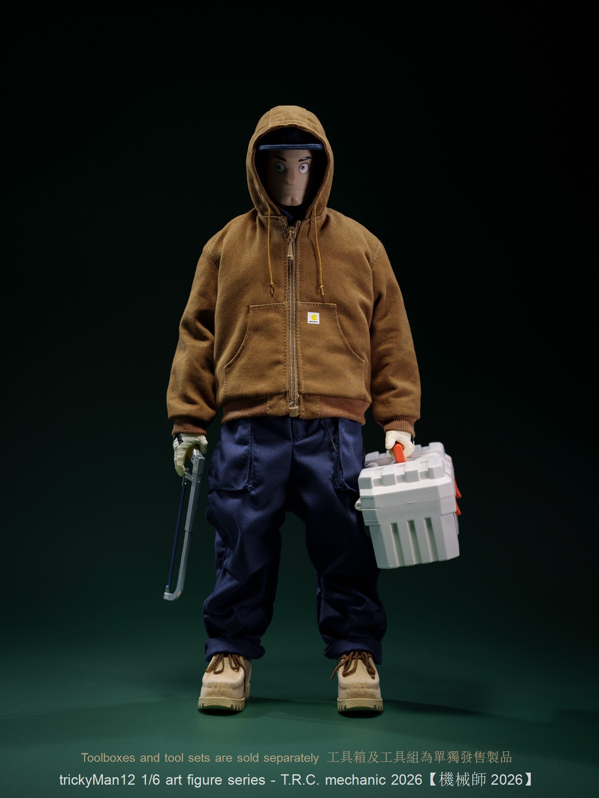 trickyMan12 1/6 action figure T.R.C. mechanic og active jack package(Brown)