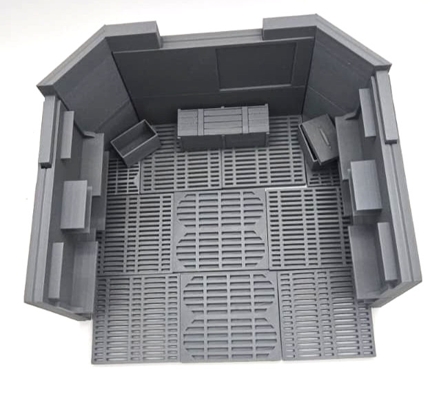 Control Center Command Room 3.75&Prime; Figure Playset Collapsible 1:18 Diorama