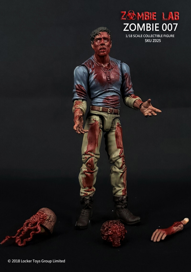 Zombie Lab 1/18 scale (4&Prime;) action figure Zombie 7