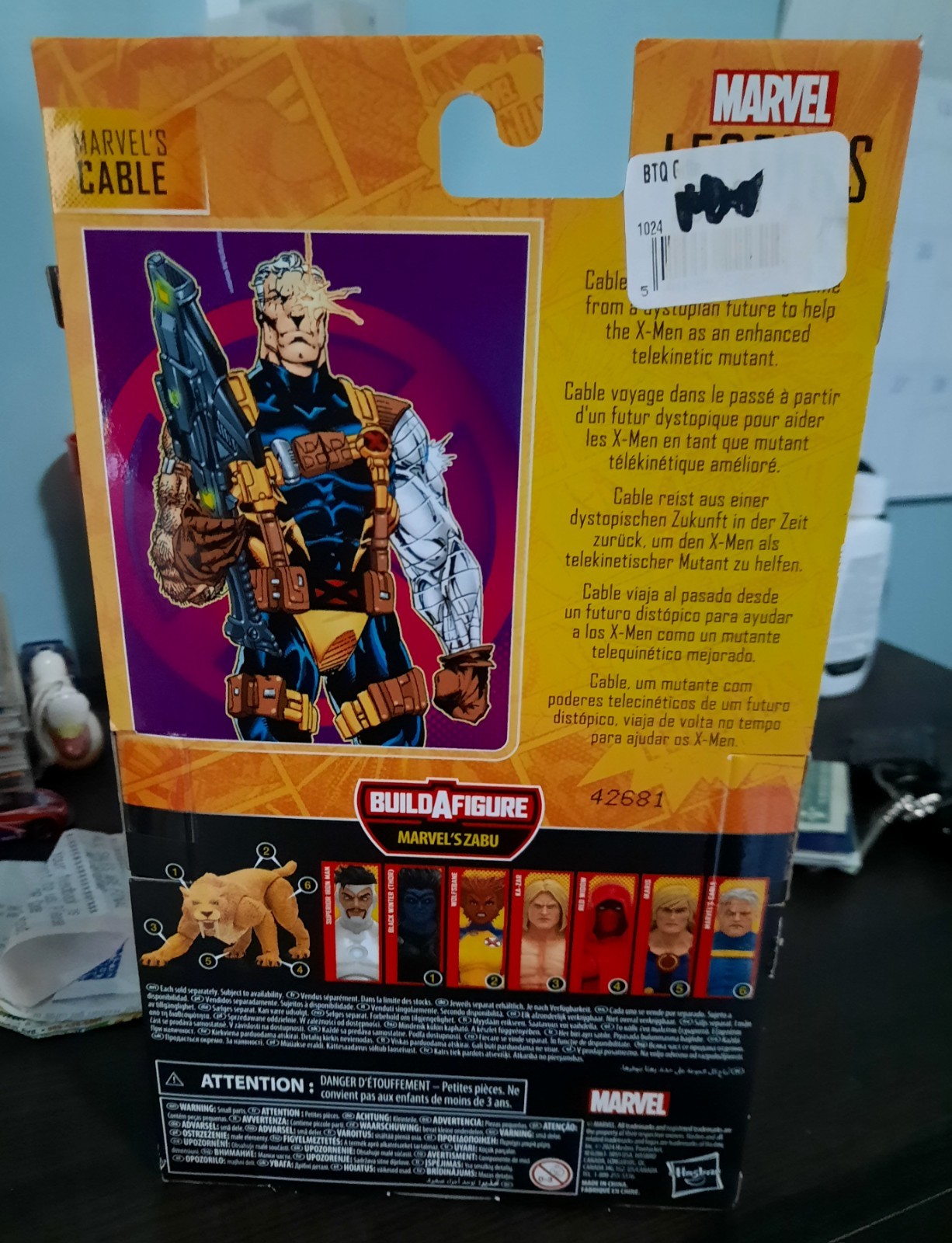 Marvel Legends X-Men Cable NEW 6” Action Figure Zabu BAF Hasbro