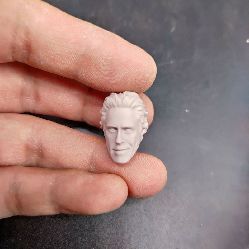 Blabk 1/12 Scale Robert Downey Jr. Head Sculpt Unpainted Fit 6&Prime; ML Figure