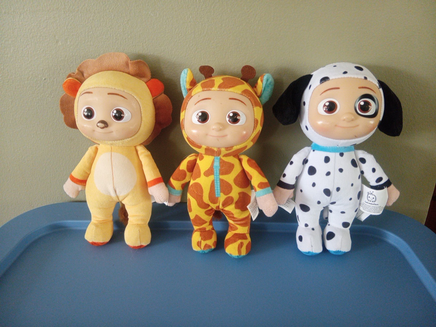 Cocomelon Animal Plush Toys Set of 3 Lion Dalmation Giraffe JJ Dolls Soft 8&Prime;