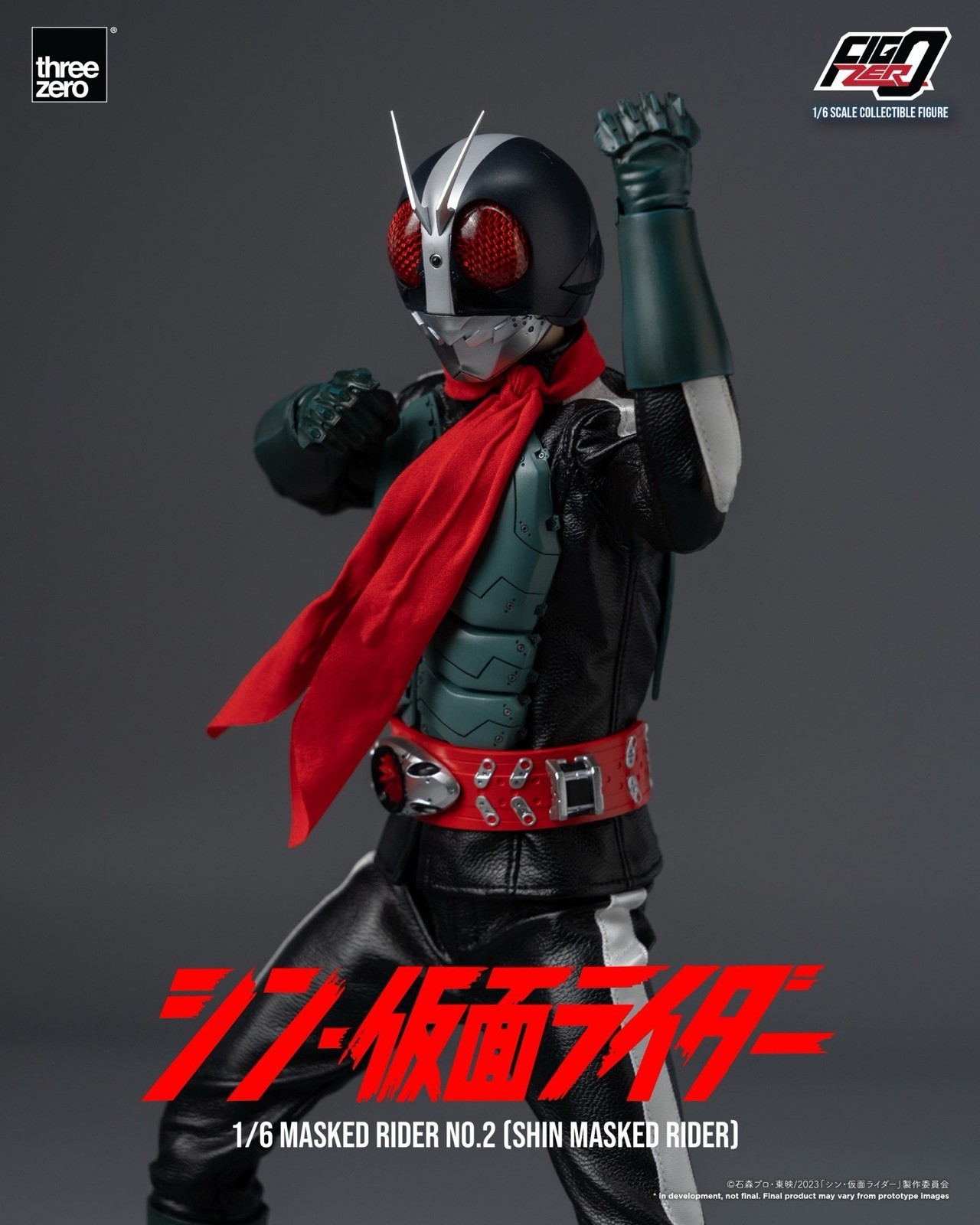 ThreeZero FigZero Shin Masked Rider No.2 Kamen Rider Sixth Scale Figure – NEW!