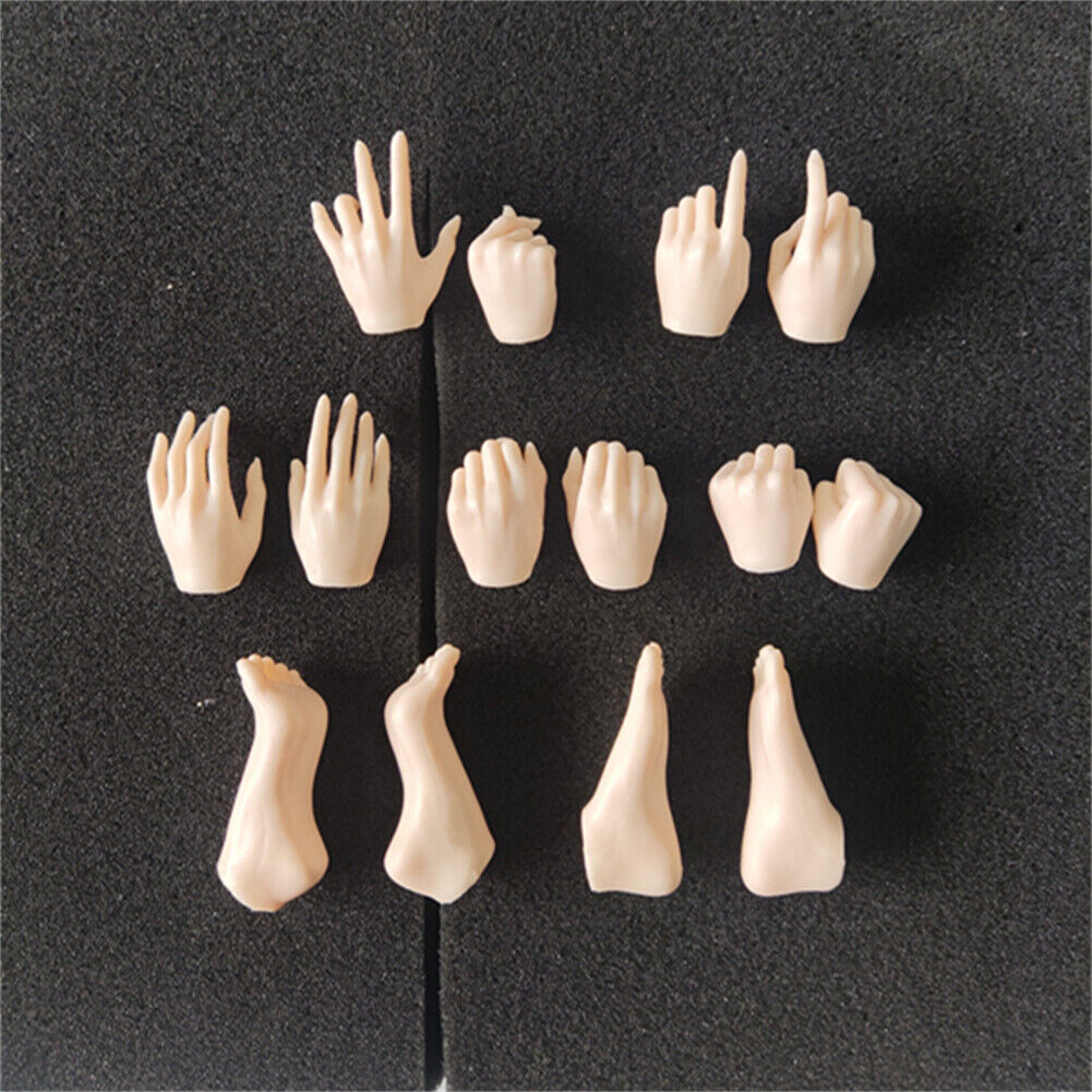 US 1/6 Suntan/Pale/Normal Hands Foot Shape Model For 12 » Female Figure Body Toy