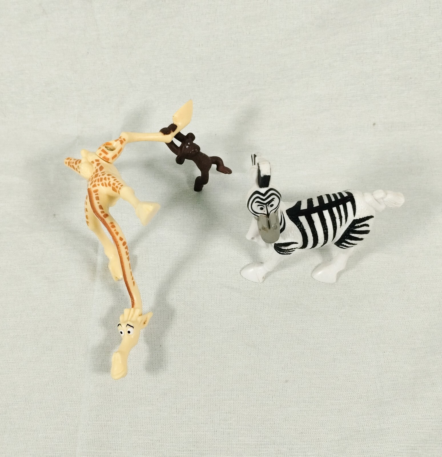 Set Of 2 Madagascar Giraffe & Zebra Figures Cake Toppers