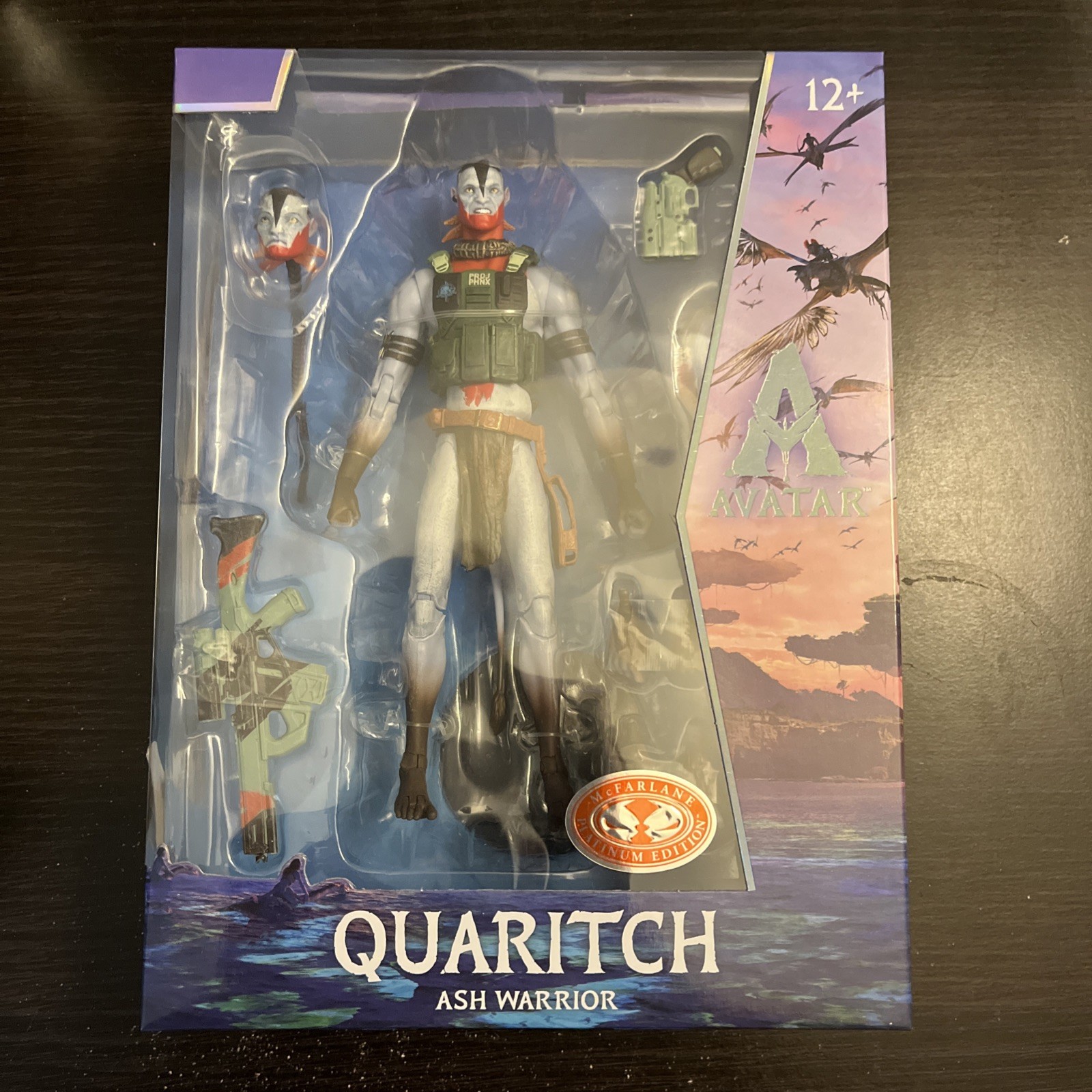 McFarlane Avatar Quaritch Ash Warrior Platinum Edition Figure