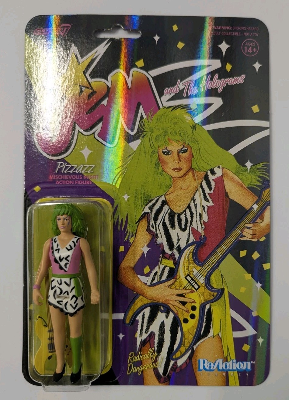 Super7 Jem and the Holograms Pizzazz Reaction 3.75&Prime; figure