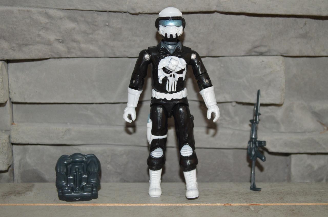 Custom Black Major Gijoe Cobra ( Punisher Steel Brigade ) Awesome Hero Figure !