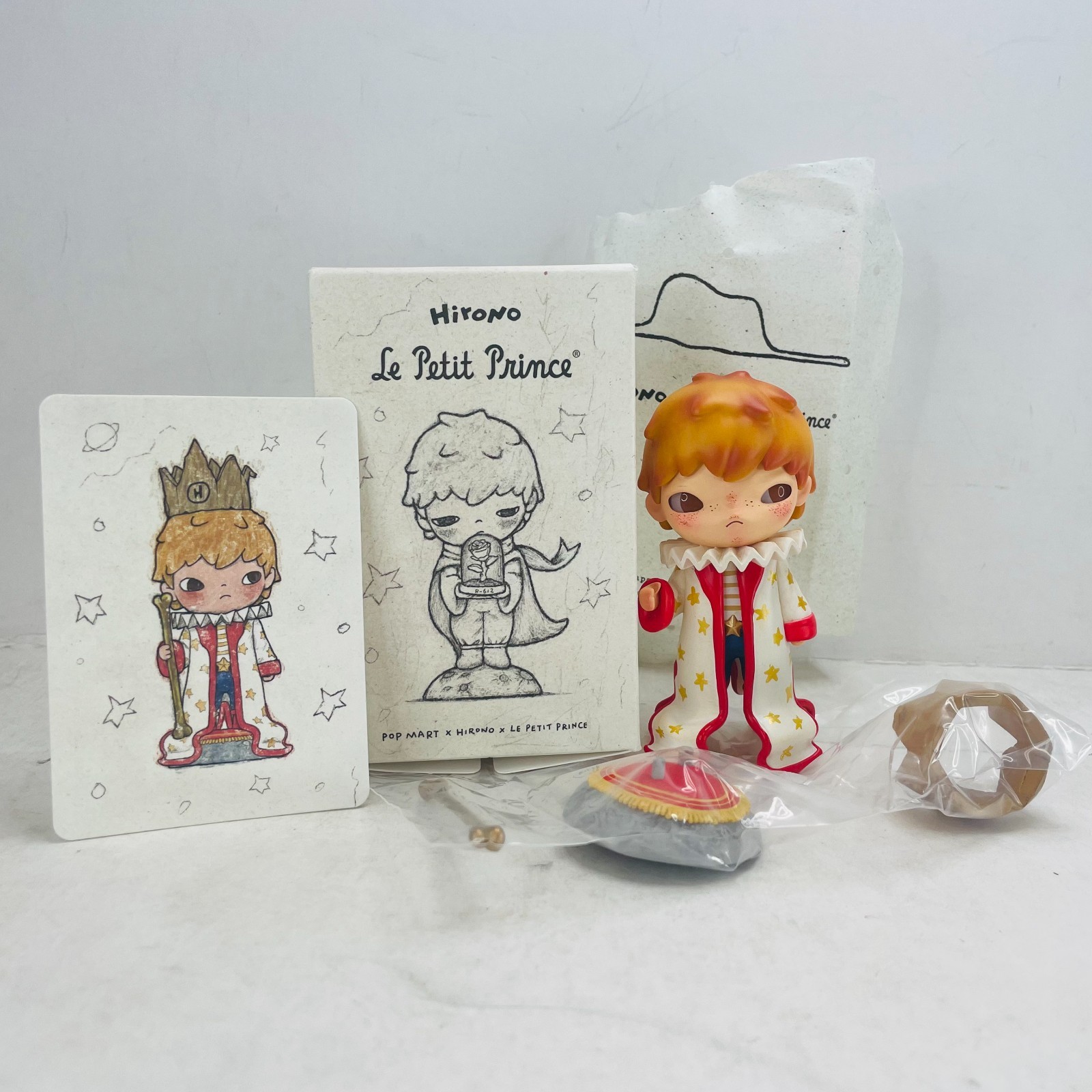 POP MART Hirono Le Petit Prince Series Confirmed Figure The King NEW In Open Box