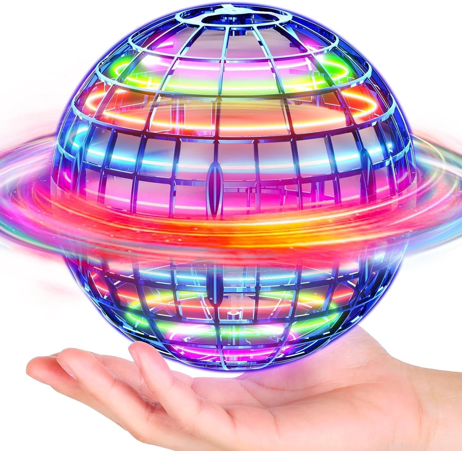 Flying Orb Ball (Blue, 2025 Upgraded) with Dazzling Lights, Magic Hover Blue