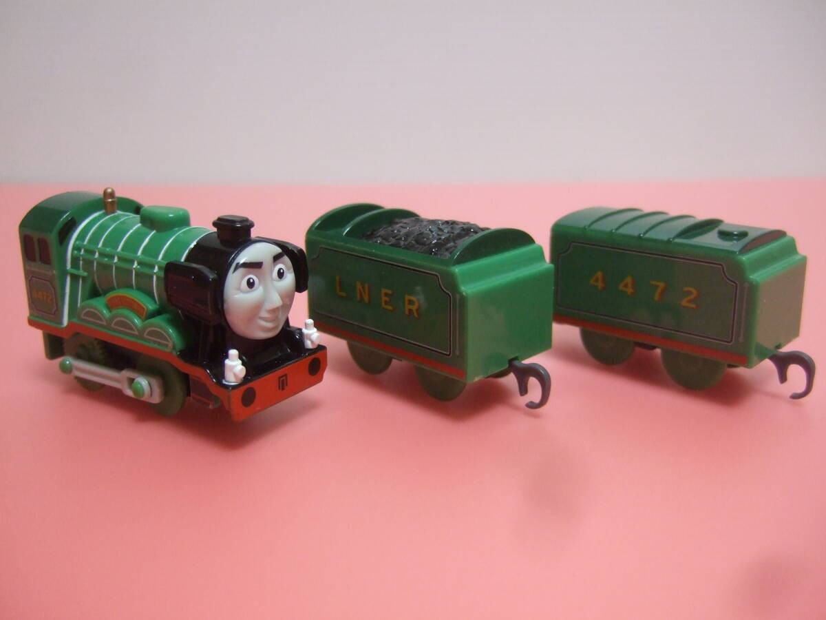 Tomy Flying Scotsman Capsule Plarail Train Front Car Side Stripe Rear Car