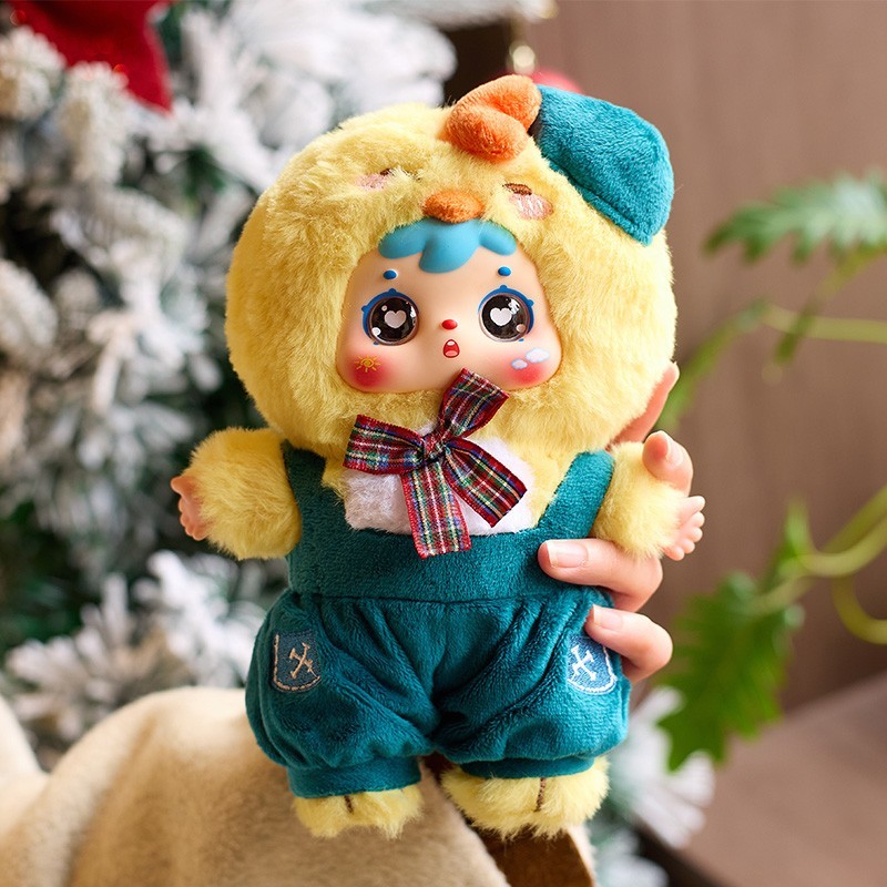 9&Prime; Large Blind Box Plush Doll Keychain US STOCK Animal Figure Overalls Toy Gift