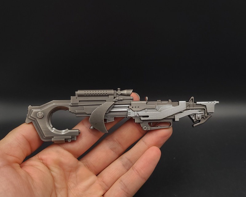 1/6 Scale Soldier Weapon Accessory Punk Sci-Fi Long Gun Figure Model Custom DIY