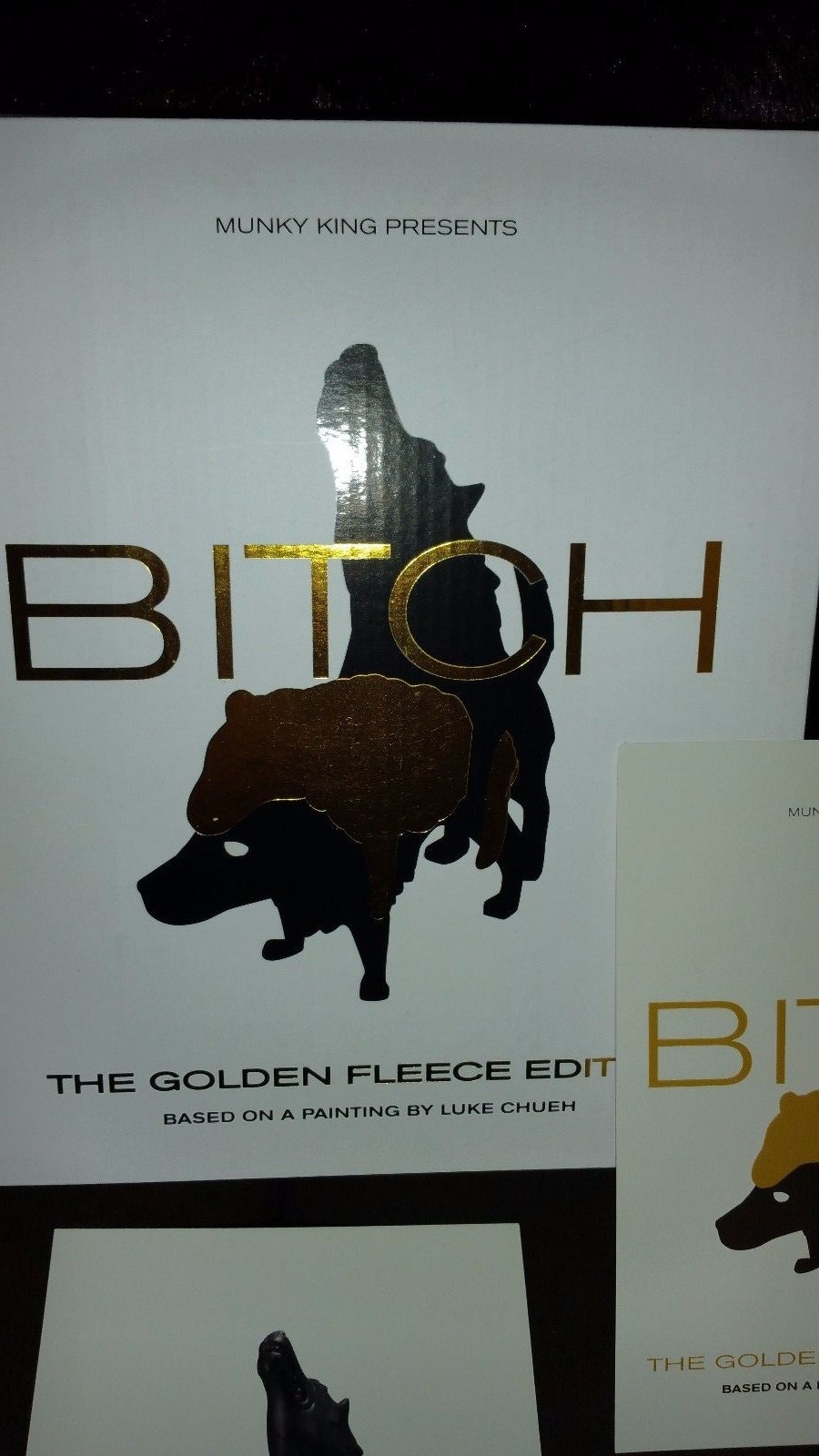 Luke Chueh BITCH Gold Fleece Exclusive SDCC 2014 Munky King + 2 PC 150 Ed SIGNED