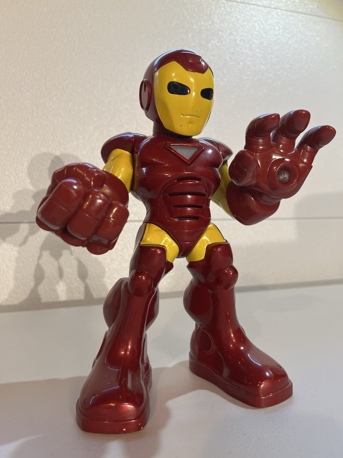 2010 Hasbro Marvel Super Hero Squad Talking Light Up 11” Iron Man Action Figure!