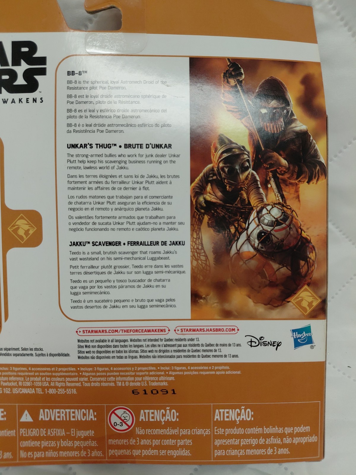 Star Wars The Force Awakens BB-8 + Unkar&rsquo;s Thug + Jakku Scavenger Action Figure