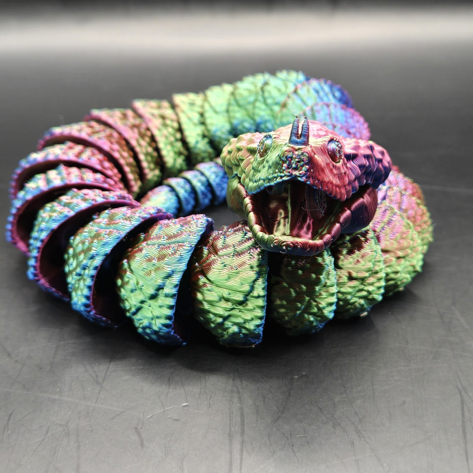 Viper Gaboon Articulated Figure 3D Printed Handmade Novelty Collectable