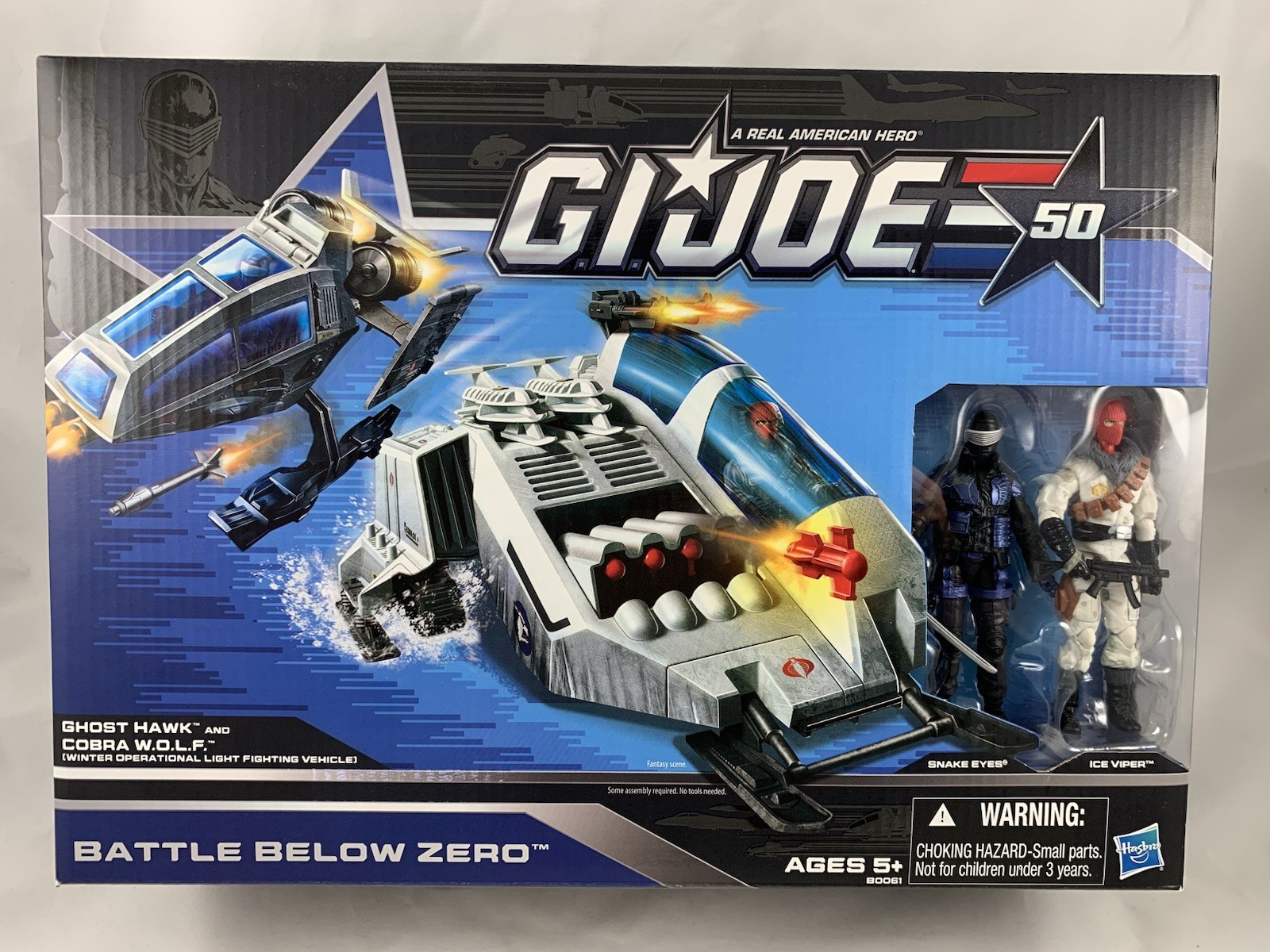 Hasbro G.I. Joe 50th Anniversary Battle Below Zero Ghost Hawk & Cobra Wolf MISB!