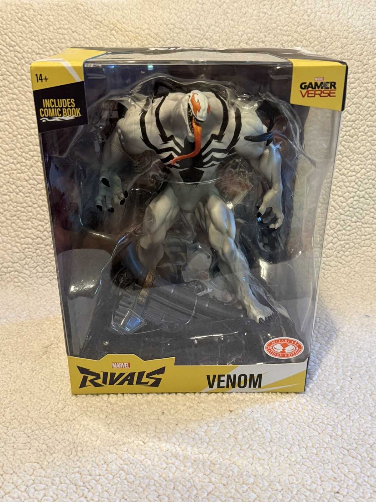 McFarlane Marvel Rivals 1:6 VENOM Platinum Edition WHITE Figure (New, Sealed)