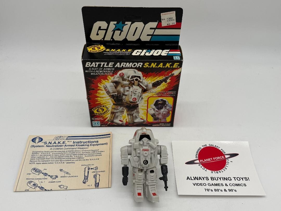 1983 Battle Armor S.N.A.K.E. Complete w/ Box GI Joe Vehicle SNAKE