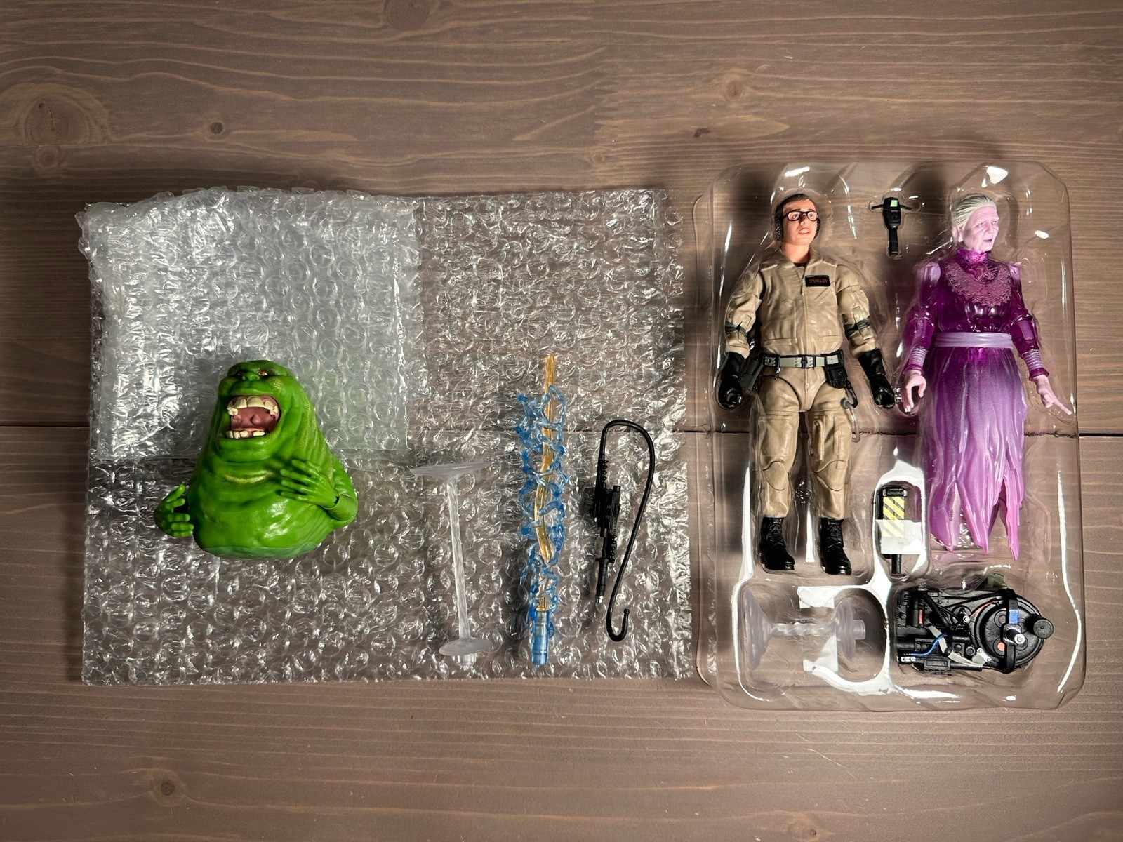 Haslab Ghostbusters Plasma Series Slimer Tully Librarian Ecto-1 Figures IN HAND