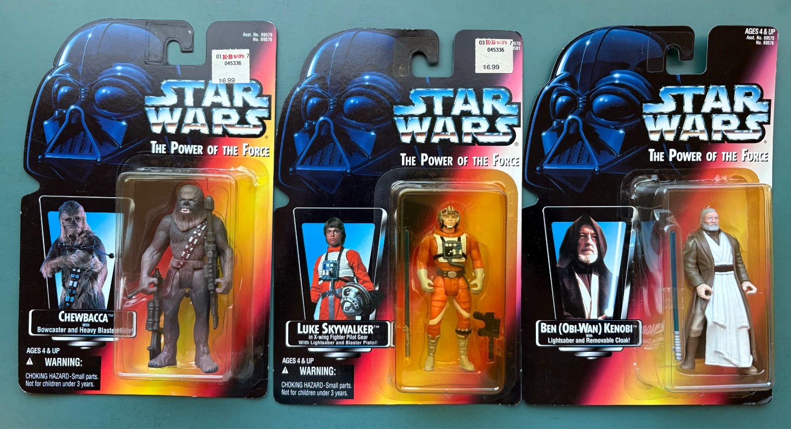 1995 Kenner Star Wars The Power of the Force Bundle (E4) – Sun Damage