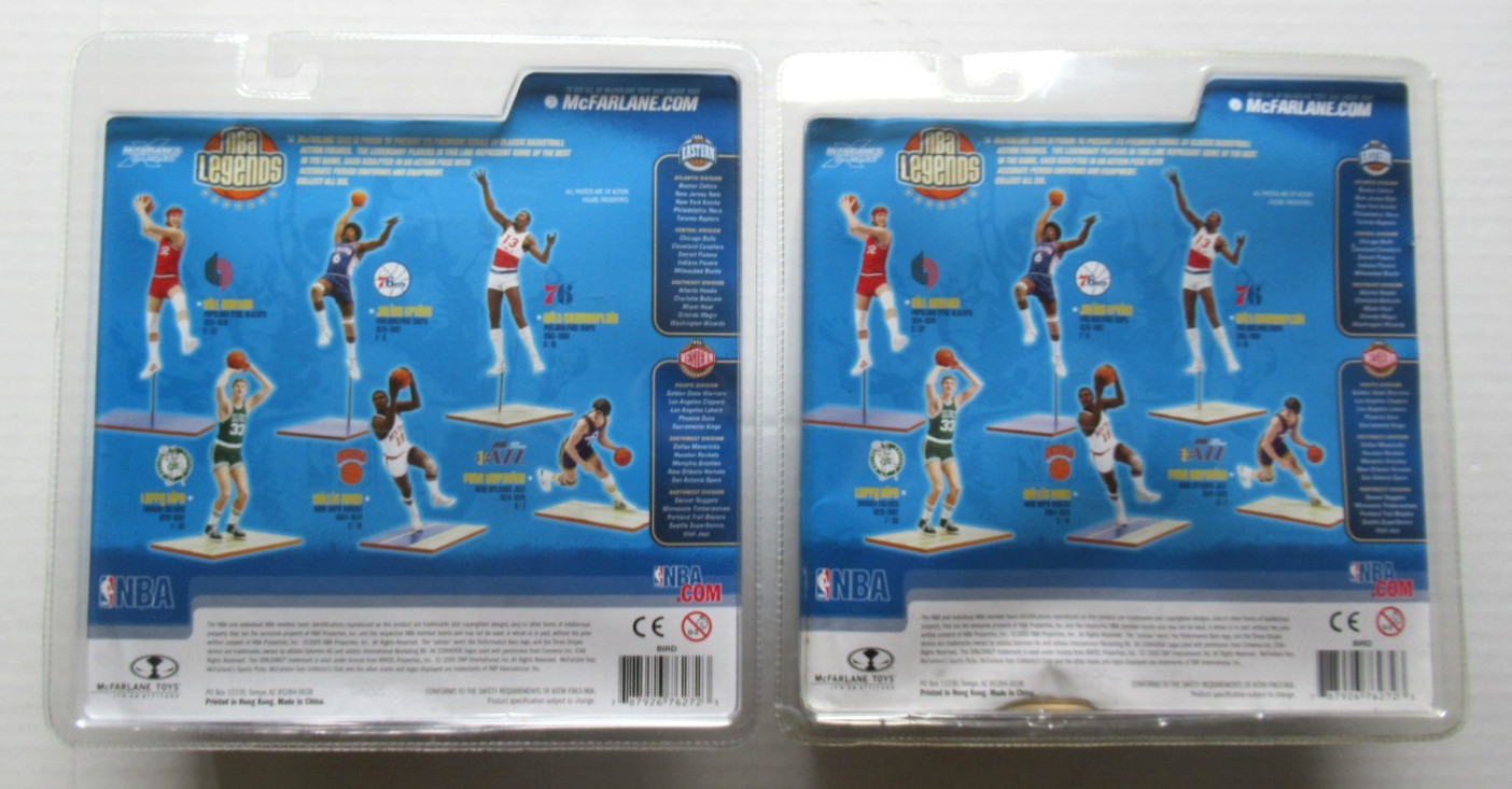 LARRY BIRD MCFARLANE NBA LEGENDS SERIES 1 CELTICS VARIANT REGULAR FIGURE LOT NEW