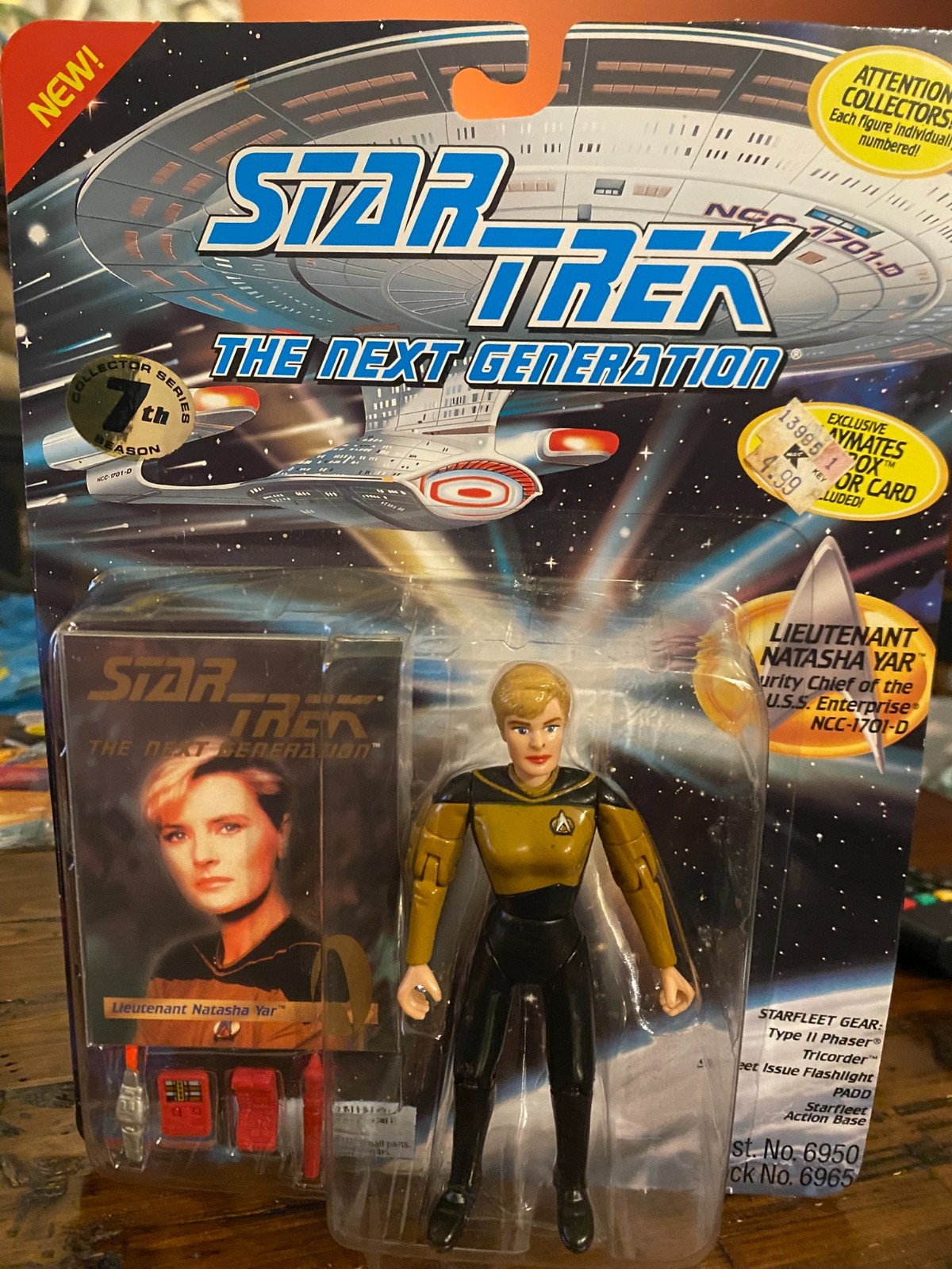 Vintage PLAYMATES TOYS STAR TREK TNG LT. TASHA YAR Figure Unopened