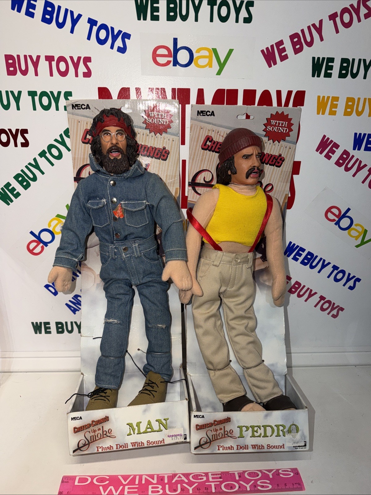 NECA Cheech and Chong Up In Smoke 2003 Plush Doll Voice needs New batteries 🔥