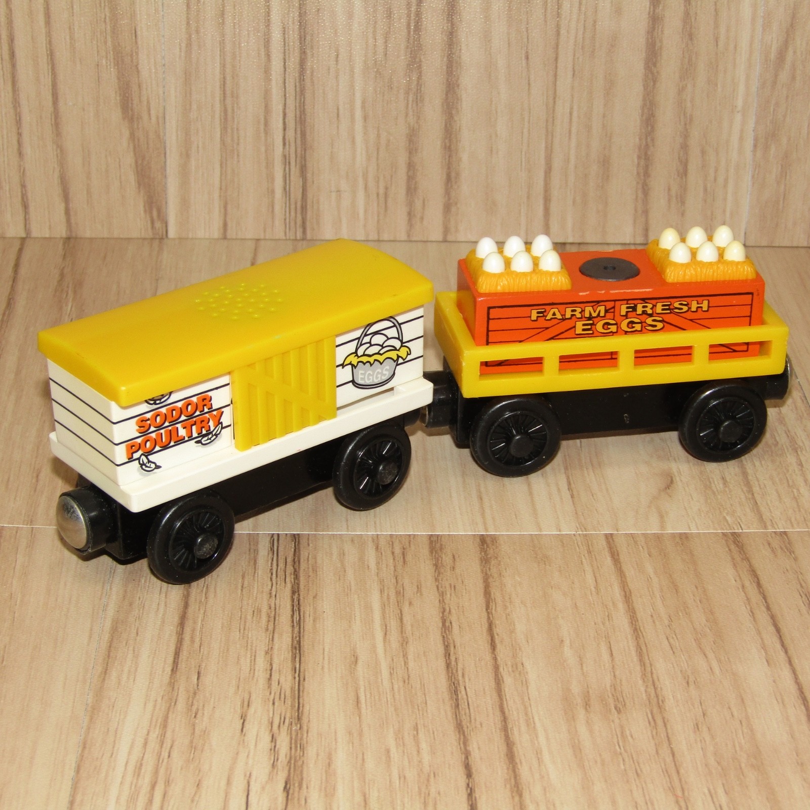 Thomas The Tank Engine & Friends Wooden Railway Trains Egg & Chicken Car Tested