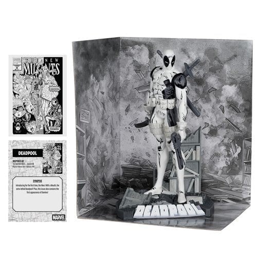 Marvel Deadpool The New Mutants #98 Line Art 1:10 Scale Posed Figure with Scene