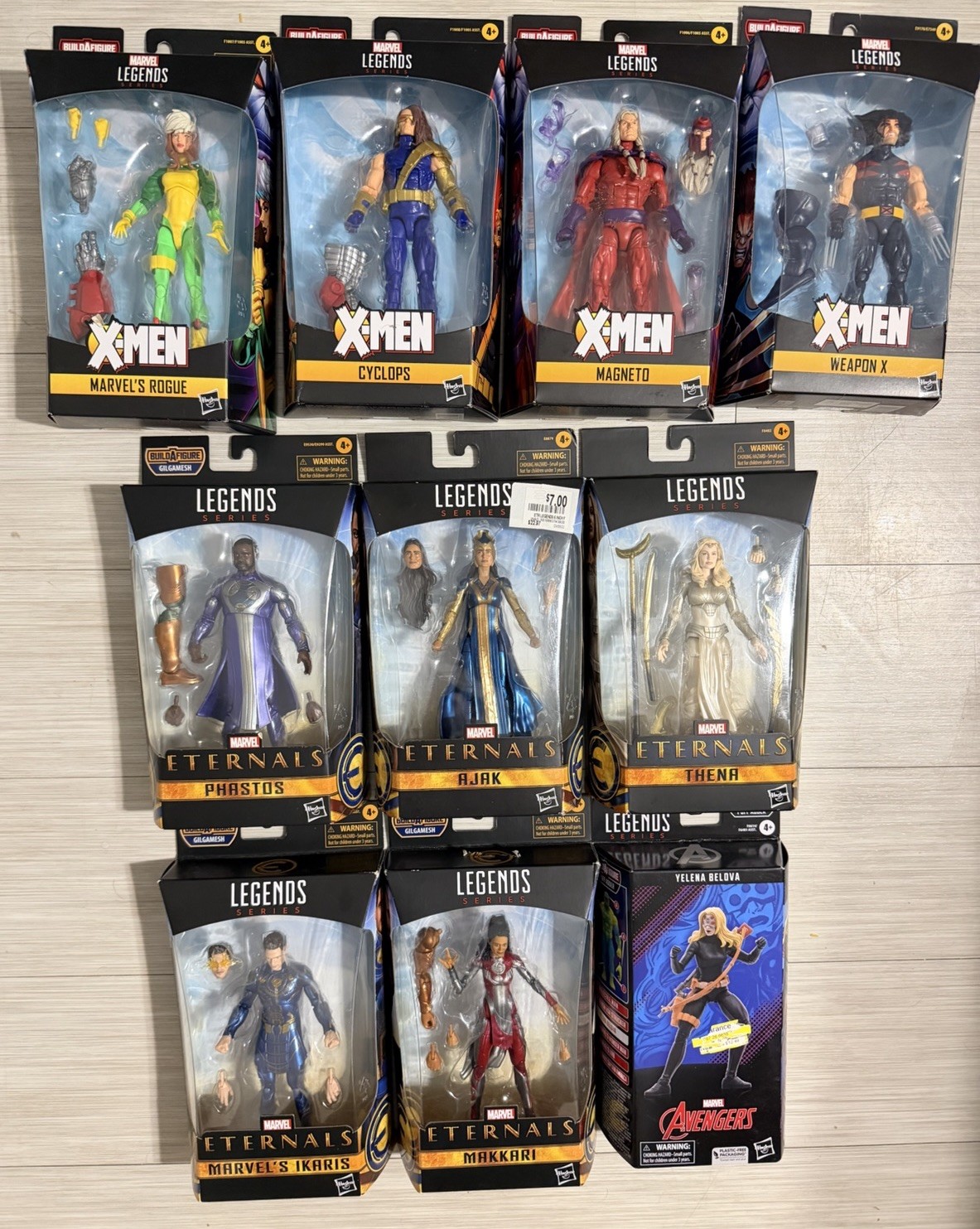 Marvel Legends Series Eternals Thena Lot X-Men Magneto,Weapon X,Rogue,Yelena