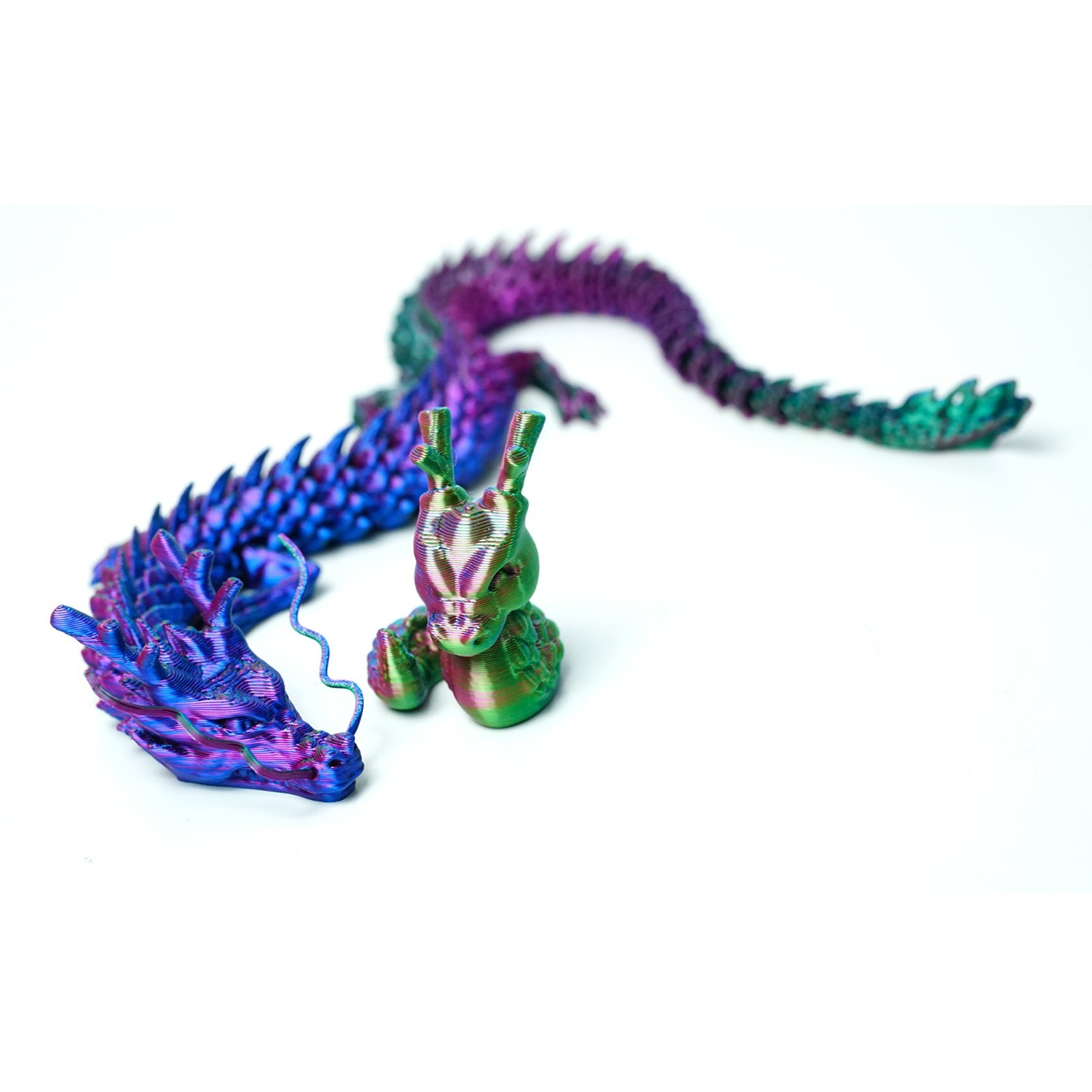 2PCS 3D Printed Dragon Model,Articulated Animals figure,Fidget Toys Home Decor