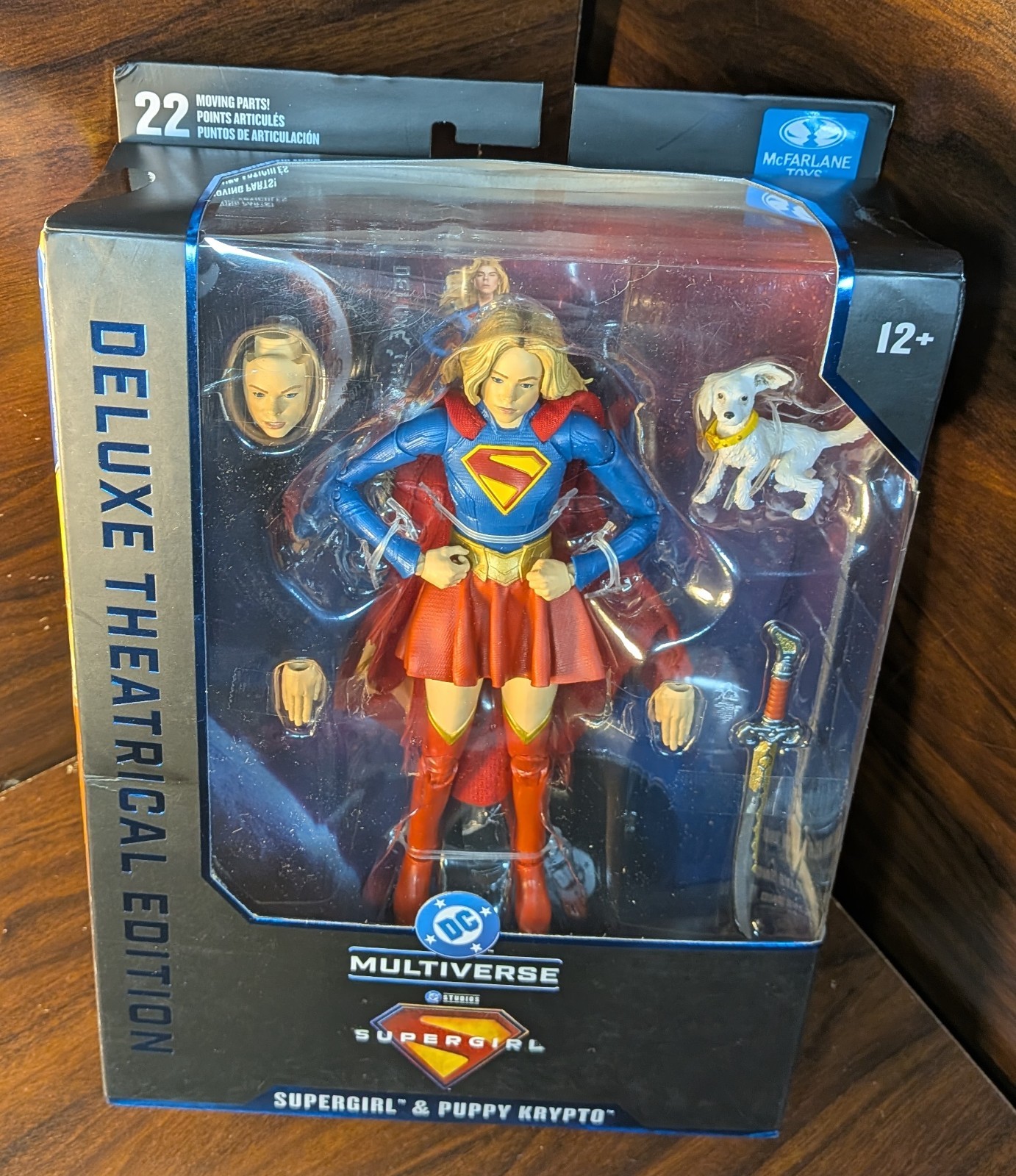 McFarlane DC Supergirl & Puppy Krypto Deluxe Theatrical Edition Figure-NEW