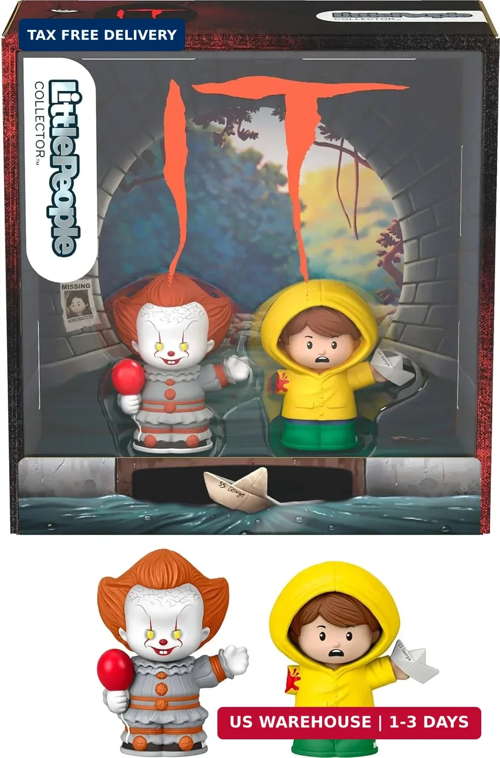 Little People Collector IT Movie Special Edition Set for Horror Fans, Pennywise