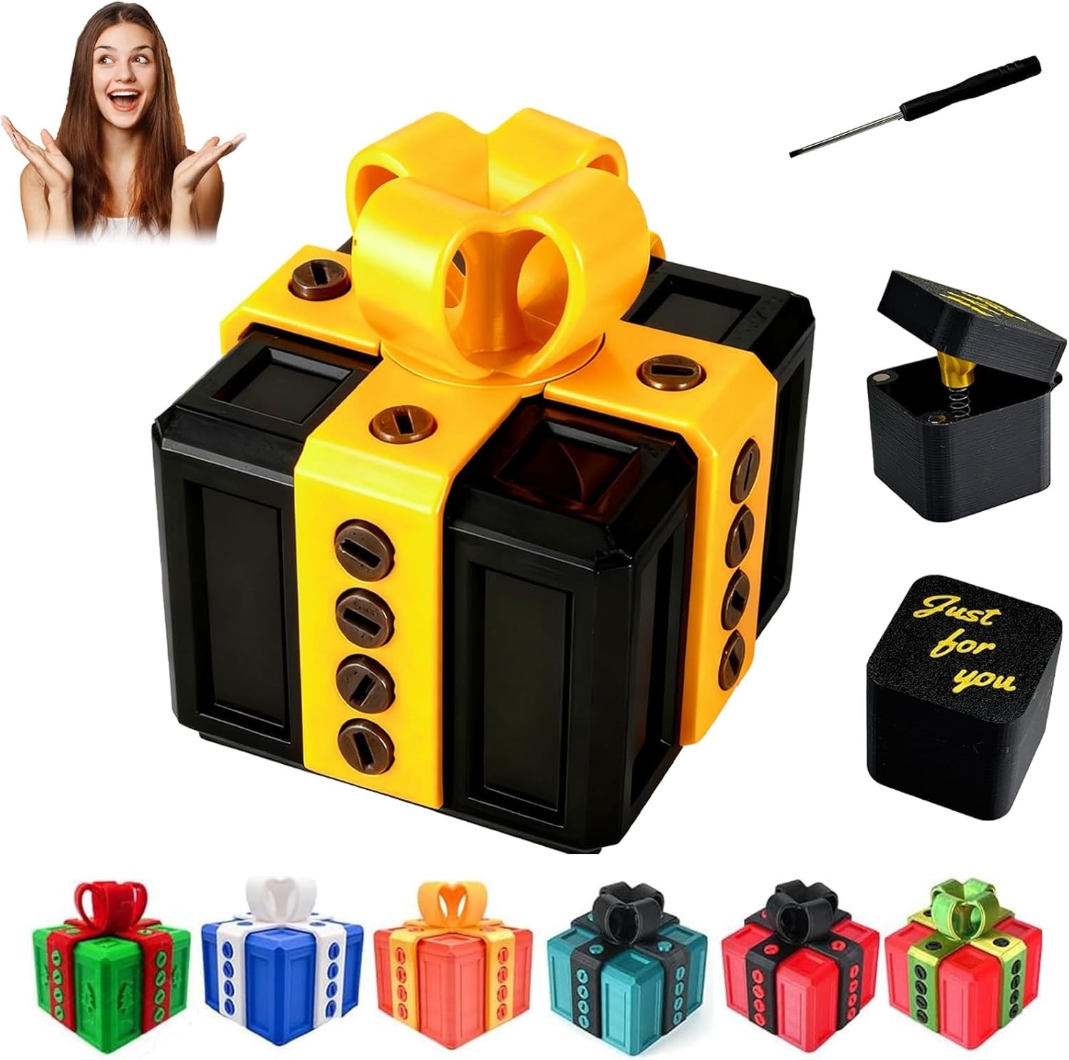Gotcha Box The Annoying Present,Annoying Gift Box with 3D Printed Screws & Po…