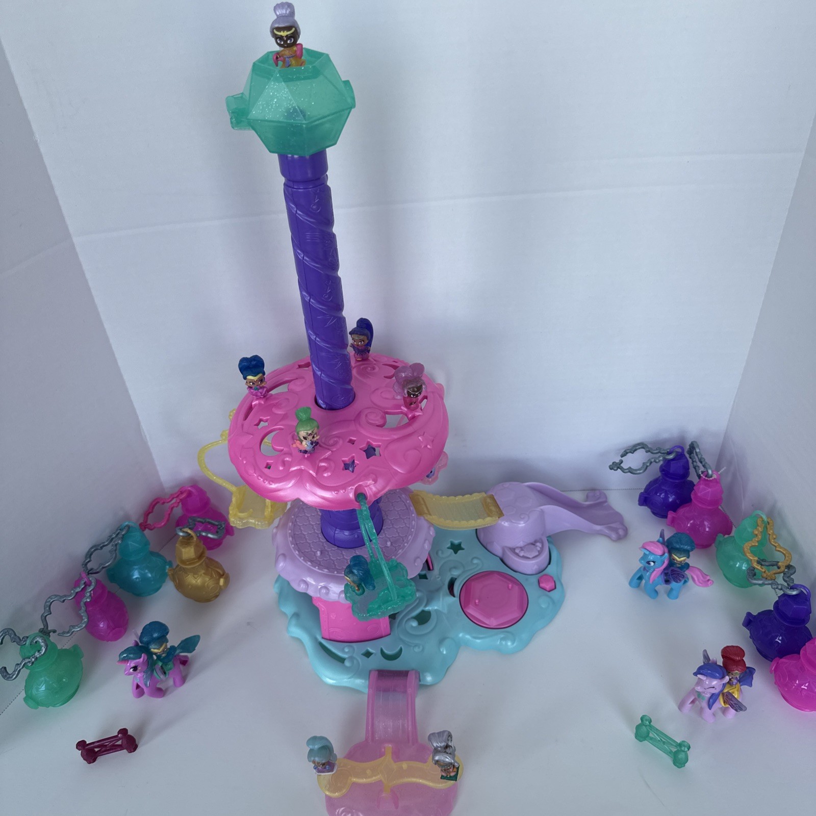 Lot Teenie Genies Shimmer And Shine With Zarahcorn Play Park And Accessories