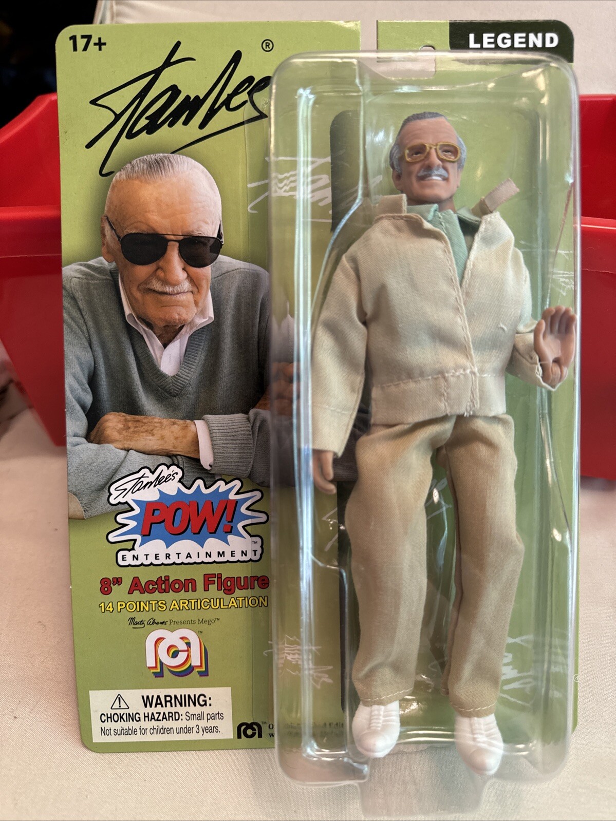 Mego 8” Legend Series-Stan Lee-Mint In Package-14 Pts Articulation