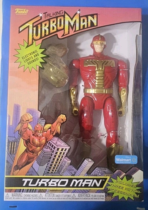 Funko Talking TURBO MAN 13.5&Prime; Figure 2021 JINGLE ALL THE WAY 1996 Movie Toy