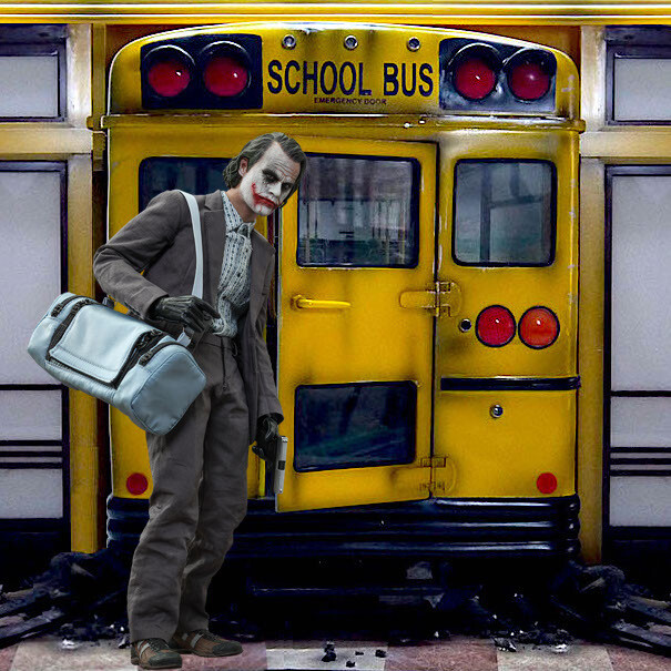 1/6 Bank Joker Backdrop 15&Prime;X15&Prime; – For 1/6 Bank Robber Joker MMS249 Batman DX