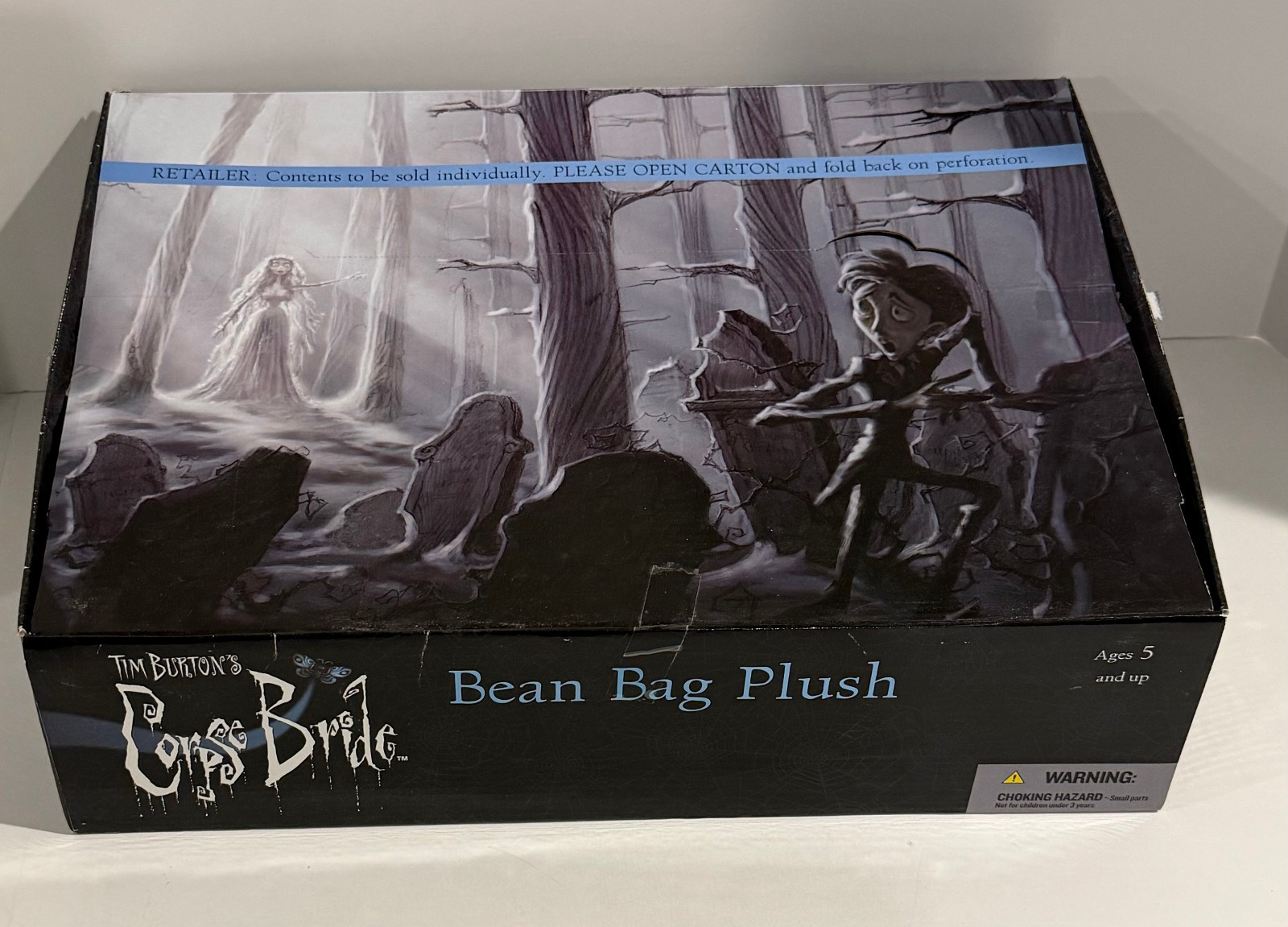 2005 CORPSE BRIDE Plush – EMILY VICTOR MAGGOT SKELETON BOY & GIRL w/ Retail Box!